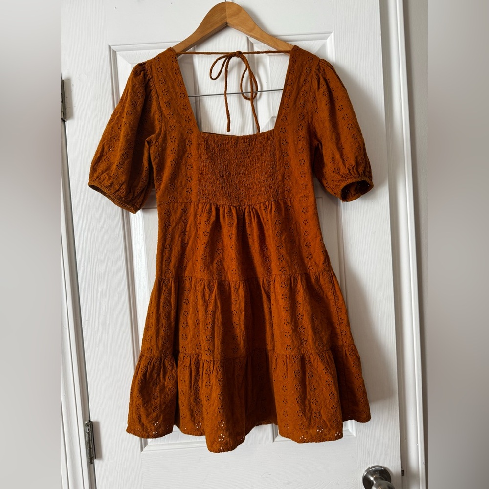 Gianni Bini Women's Smocked Tie-Back Mini Dress - Size Small 0560 - Picture 5 of 6